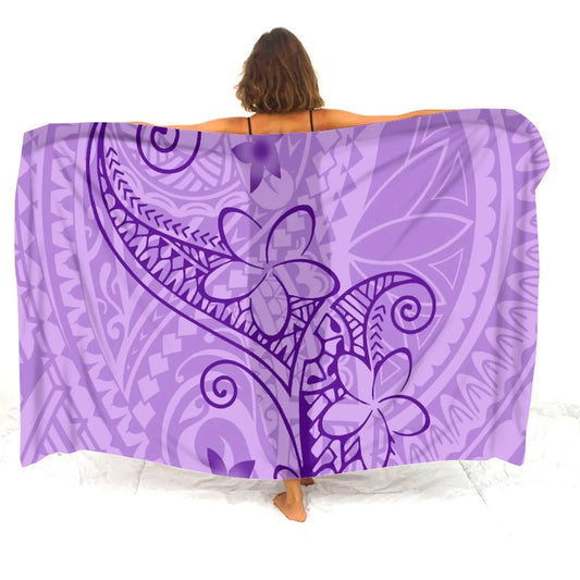 Paréo Tipanier Motif Polynésien - TA'ATA TAHITI
