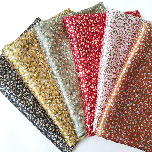 Tissu Satin Charmeuse à Petites Fleurs – TA'ATA TAHITI
