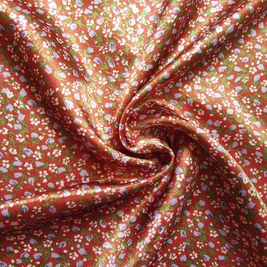 Tissu Satin Charmeuse à Petites Fleurs – TA'ATA TAHITI