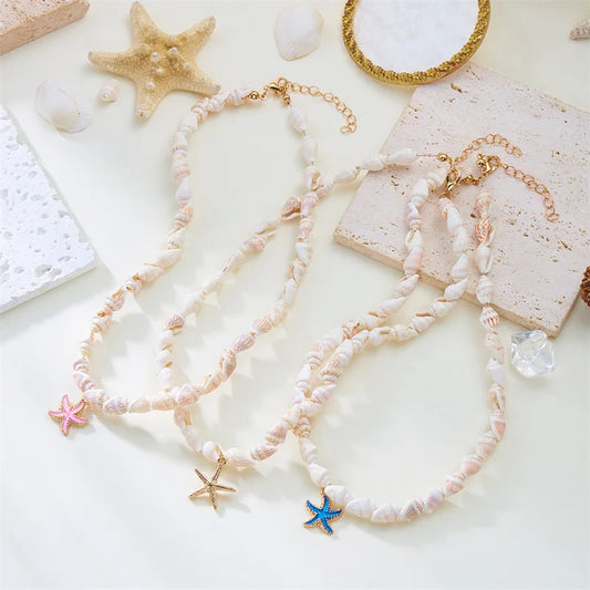 Collier Coquillage & Étoile de Mer | TA'ATA TAHITI