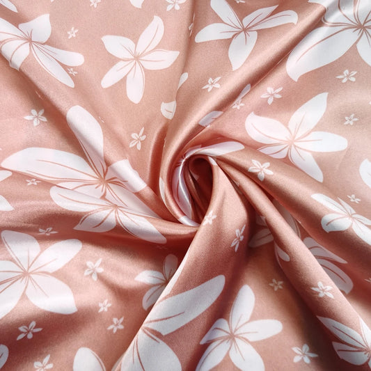 Tissu Satin Charmeuse Tipanier - TA'ATA TAHITI